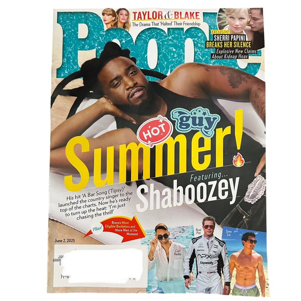 People Magazine June 2 2025 Hot Guy Summer Shaboozey Taylor Swift Blake Lively